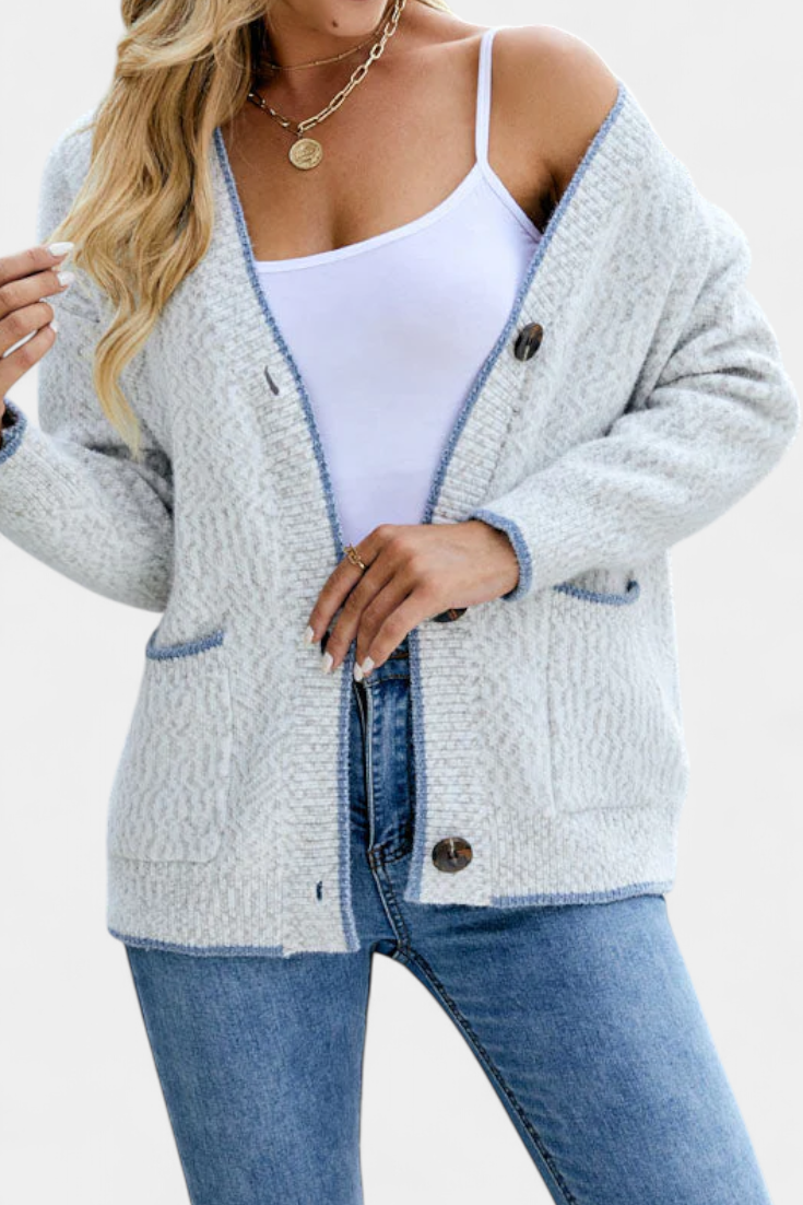 Sana Cozy Thick Knit Jacket with Pockets