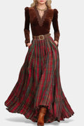 Shana Lace Ensemble with Red Checkered Skirt and Belt
