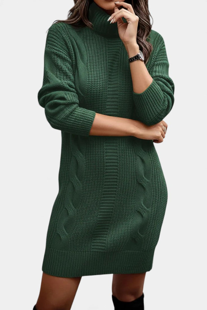 Taciana Long Sleeve Roll Neck Knitted Dress