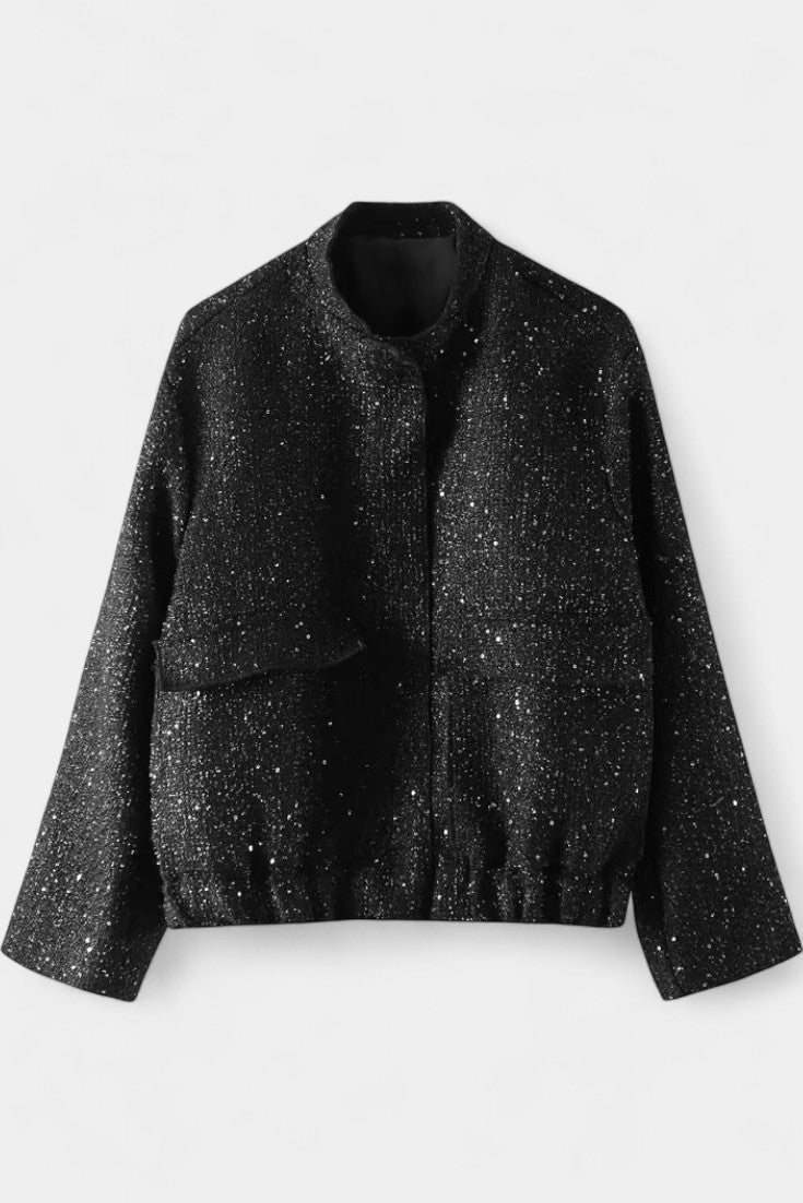 Alvera Textured Casual Jacket Featuring Practical Pockets