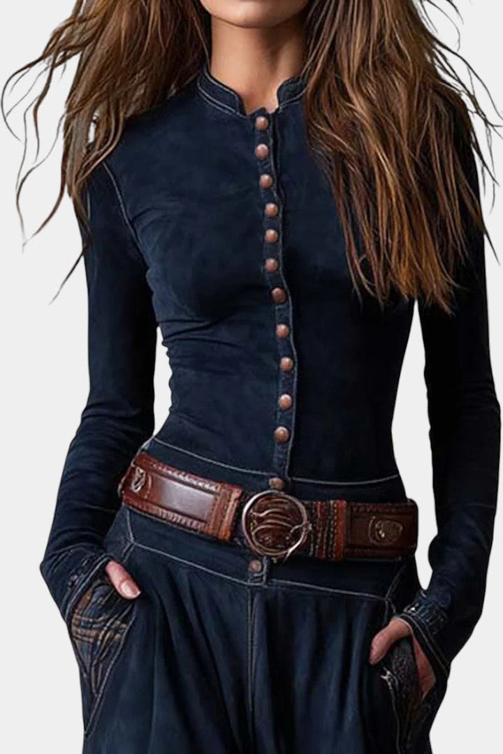 Chic Vintage Checkered Long Dress by Marlis