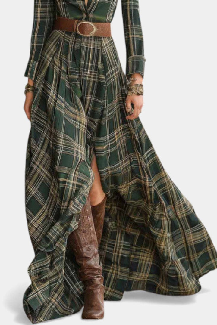Deep Green Alyona Maxi Dress - Western Chic Style