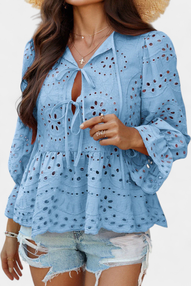 Loose-Fit Bohemian Lace Top by Kayden