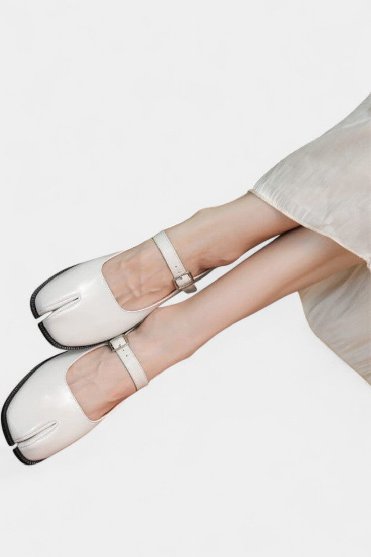Handcrafted Leather Elsa Mary Janes with T-Strap Detail