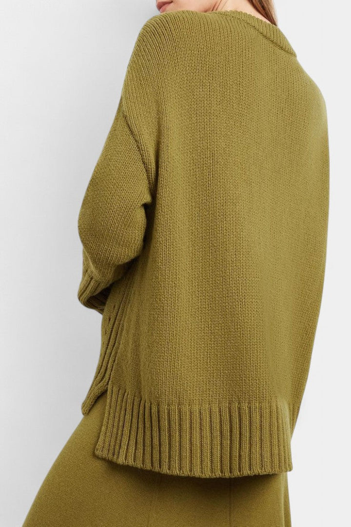 Patricia High Neck Sweater and Ribbed Maxi Skirt Set