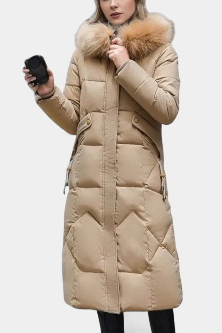 Maisha Women's Winter Coat with Stylish Hood and Flattering Fit