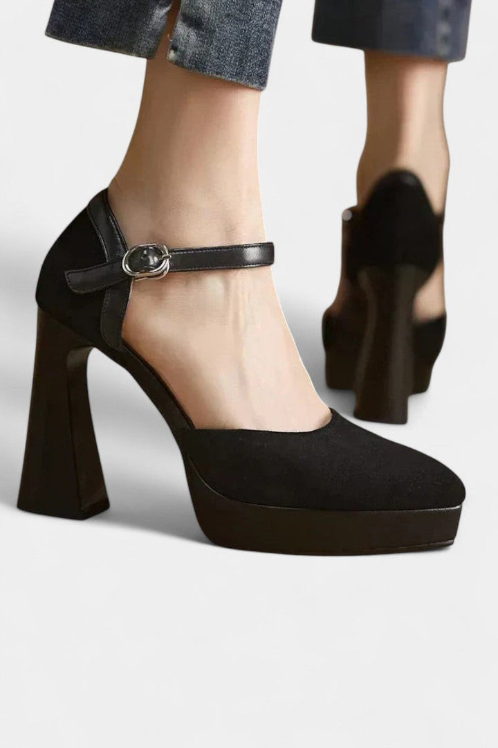 Celeste Platform Mary Janes with Chic Block Heel