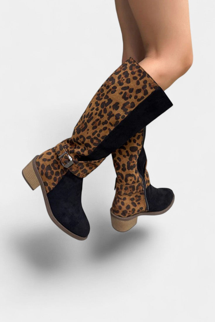 Carenza Stylish and Cozy Leopard Print Boots