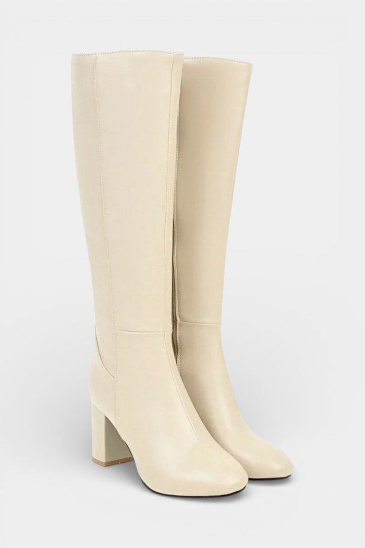 Querida Stylish Block Heel Zip Boots for Ultimate Comfort