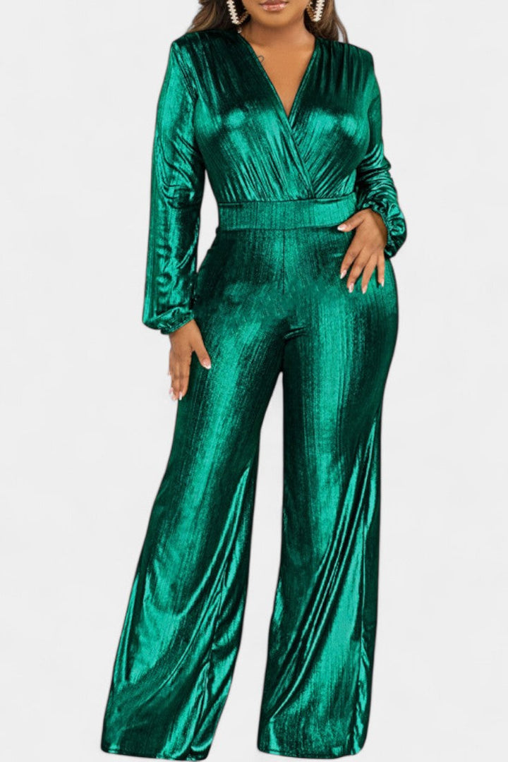 Papeete Chic Deep V-Neck Jumpsuit