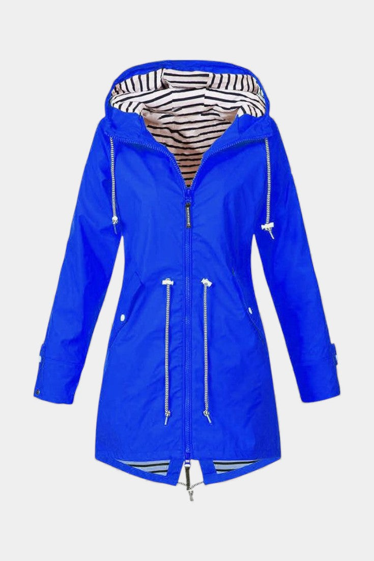 Aria Waterproof Jacket Featuring an Adjustable Hood