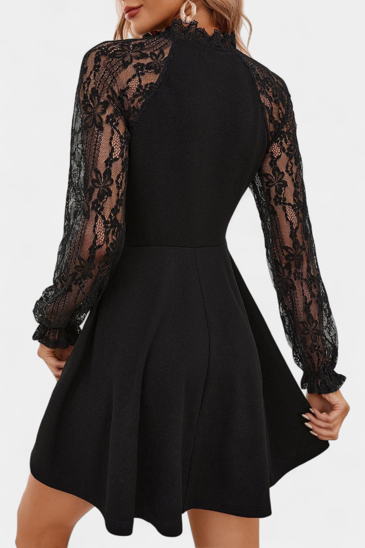 Jasella Long Sleeve Mini Lace Dress