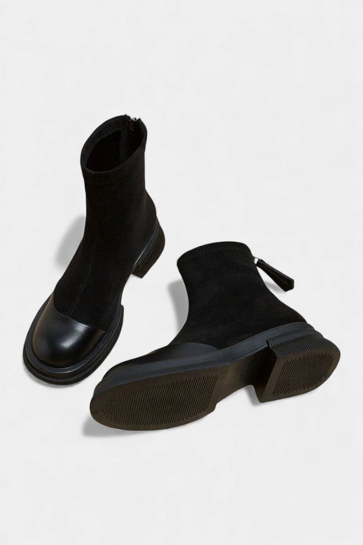 Britta Buckle Detail Ankle Boots with Chunky Sole