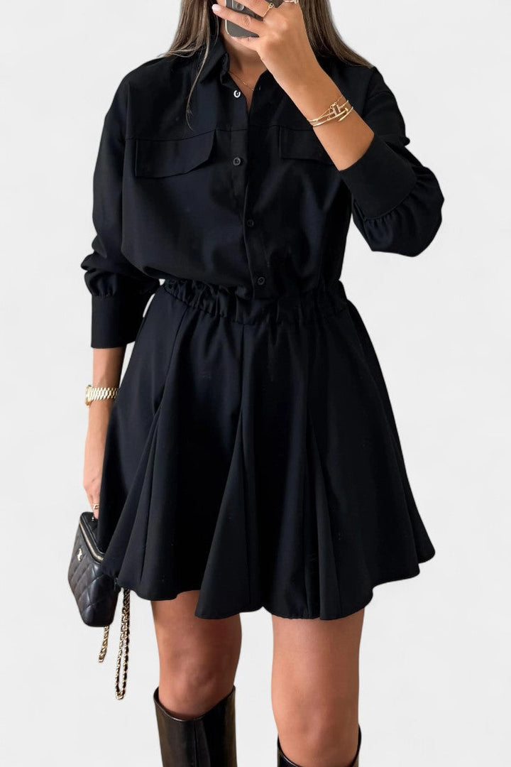 Rasine Long Sleeve Mini Dress with Sleek Silhouette