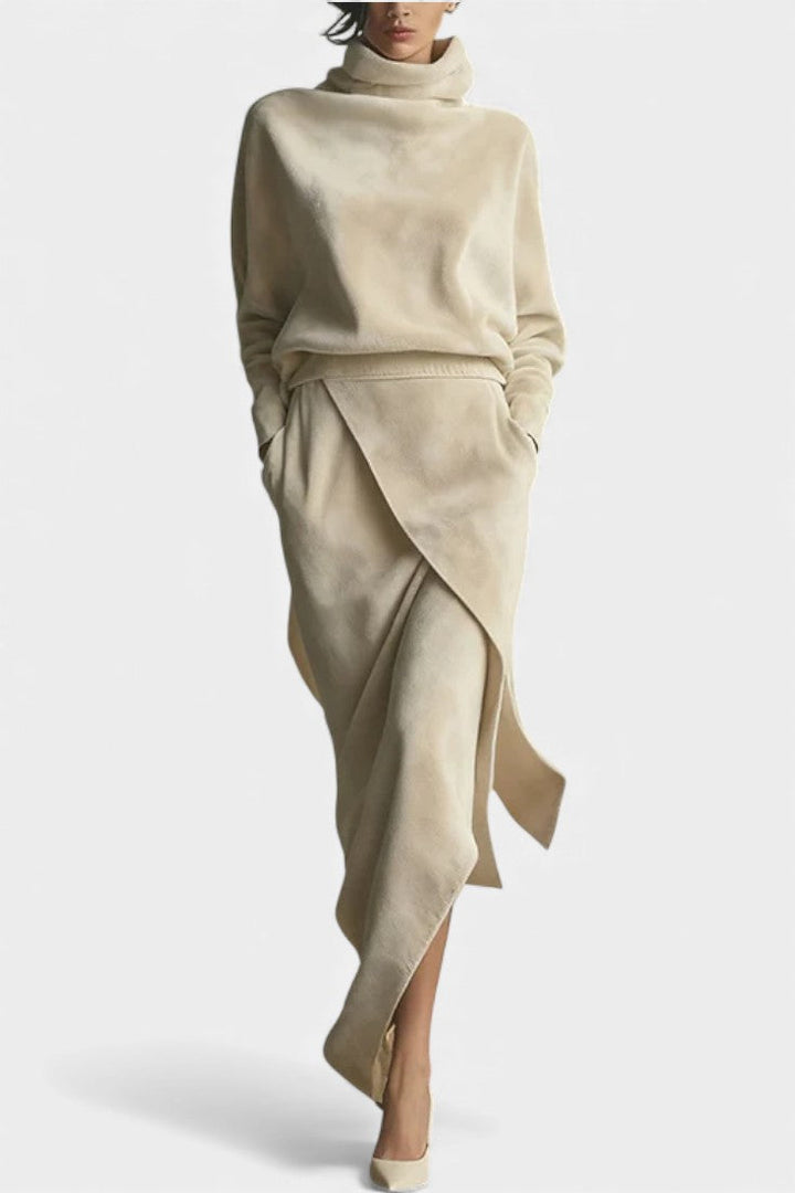 Énélya Luxe Asymmetrical Velvet Lounge Set