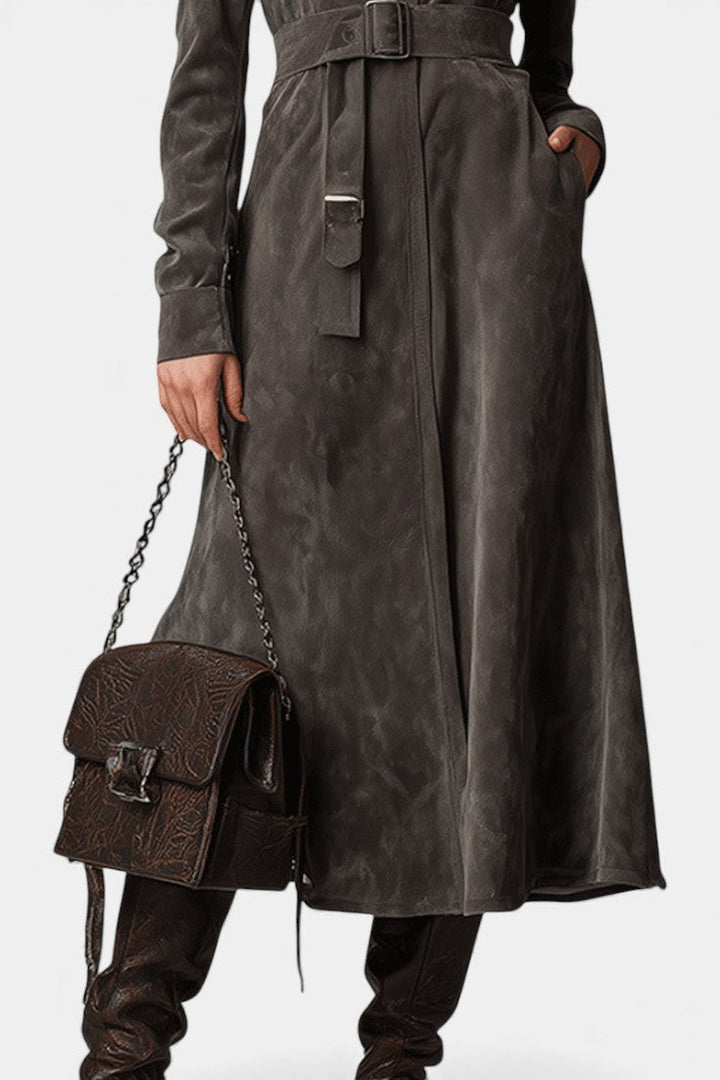 Ambria Slim-Fit Long Western Chic Coat