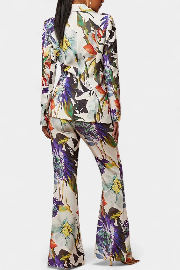 Nicolette Tailored Floral Print Set
