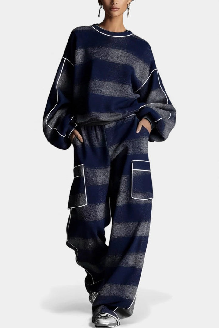 Oléna Urban Checkered Color-Block Ensemble