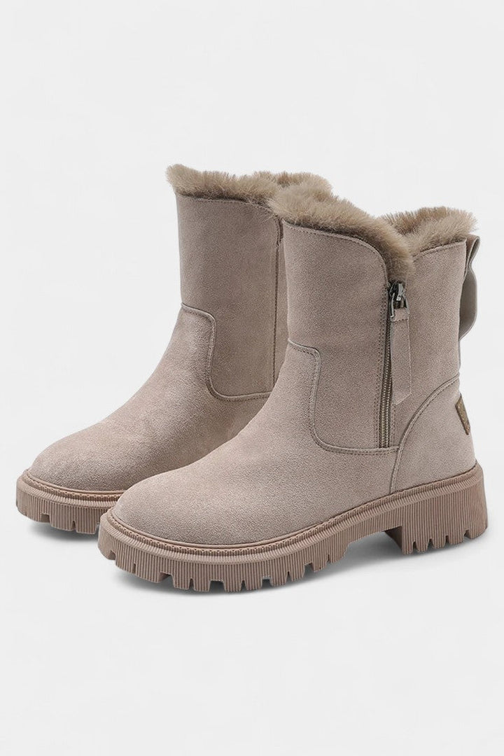 Avril Fur-Trimmed High-Top Platform Snow Boots