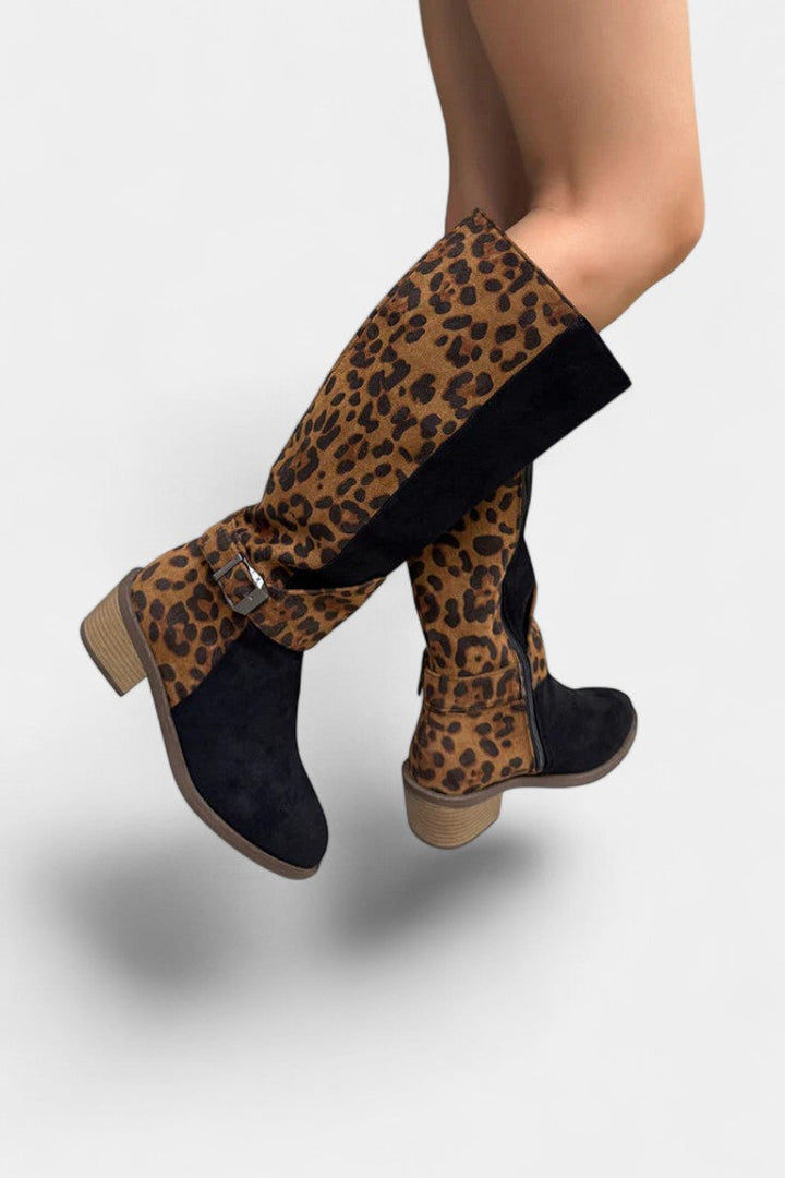 Carenza Stylish and Cozy Leopard Print Boots