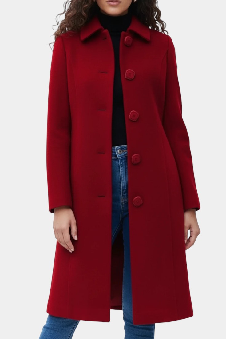Varvara Tailored Fitted and Flared Winter Coat