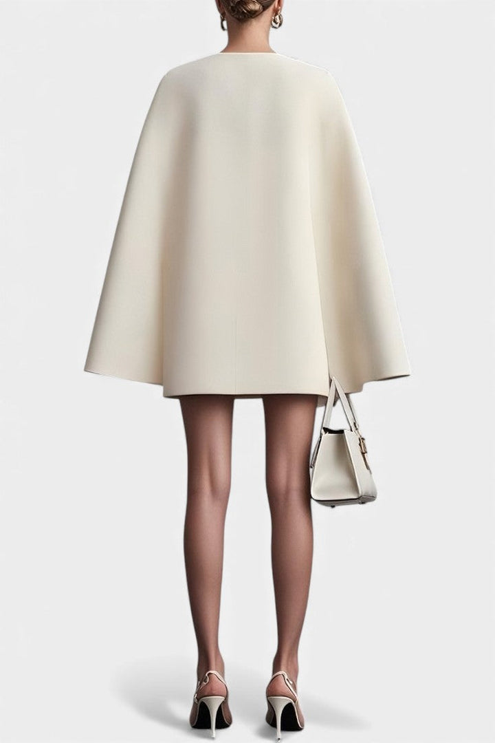 Zarema Sleeveless V-Neck Mini A-Line Dress with Built-In Blazer