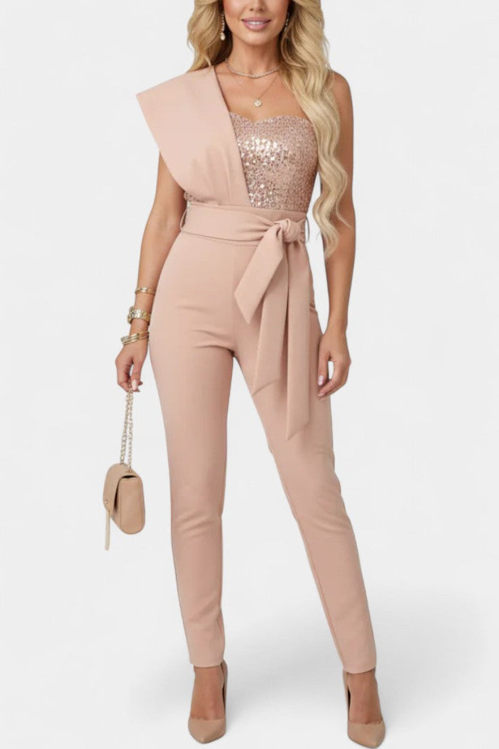 Layla Asymmetrical Sequin Bodysuit