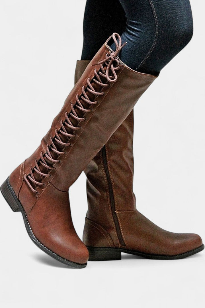 Minvera Cushioned Sole High Boots with Versatile Style