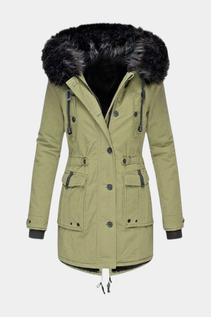 Gwladys Insulated Hooded Parka for Cold Weather