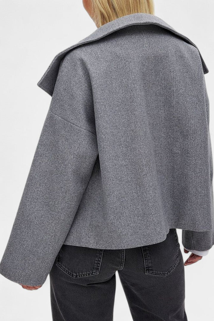 Verena Classic Collar Short Double-Breasted Coat