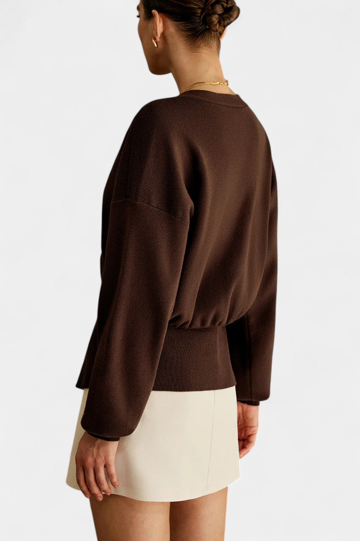 Solferina Regular Fit Golden Sweater with Subtle Texture