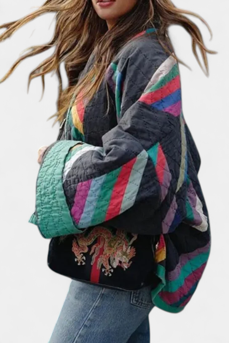 Maika Retro Oversized V-Neck Coat