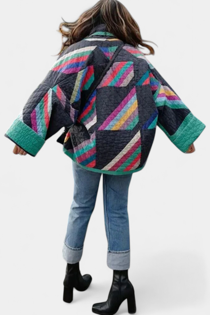 Maika Retro Oversized V-Neck Coat