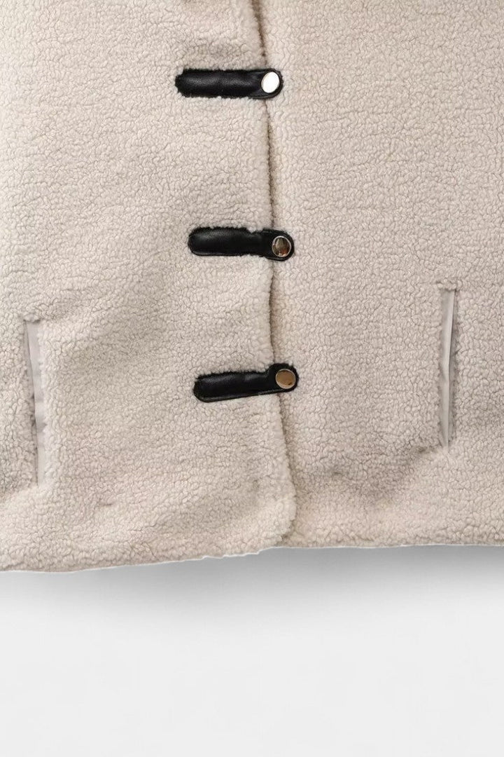 Sylvie Cropped Fleece Jacket Featuring Toggle Fastenings