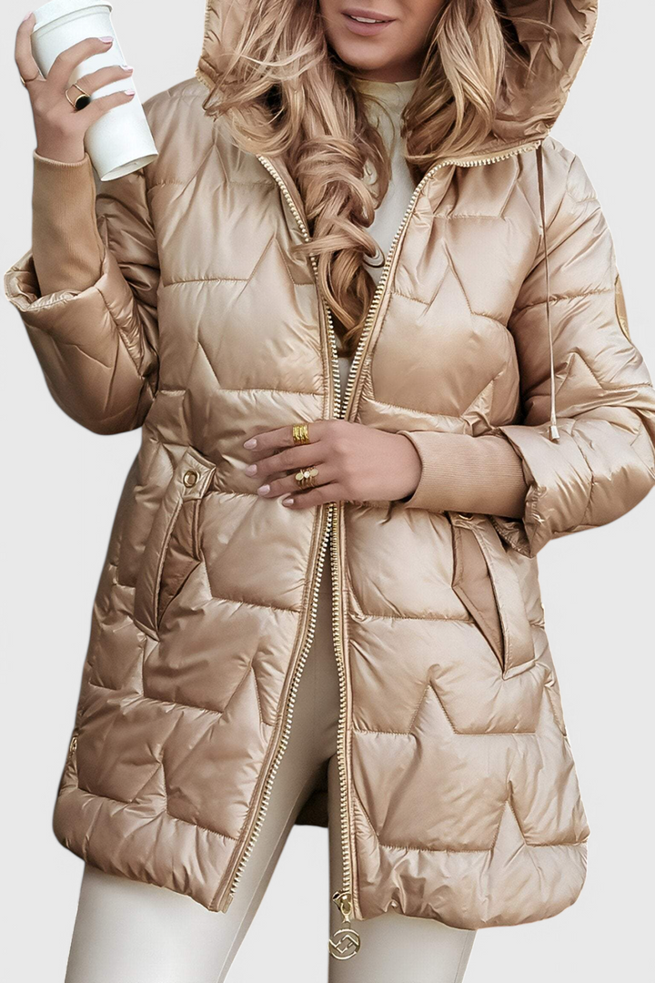 Marcella Streamlined Silhouette Hooded Padded Jacket