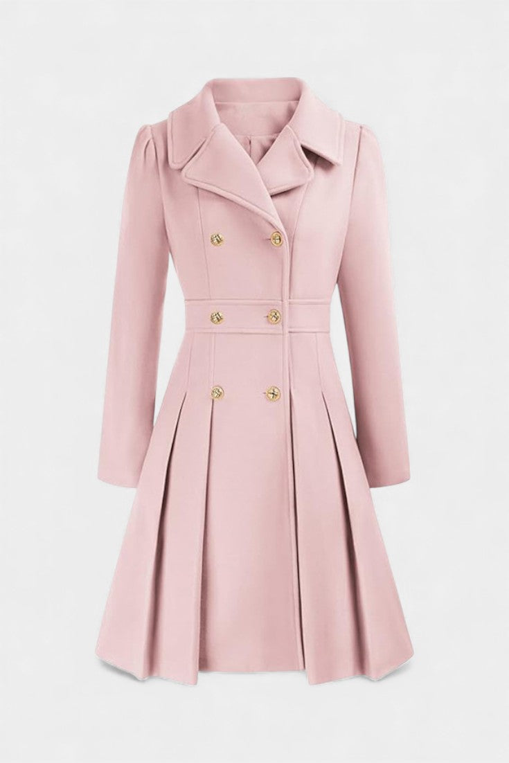 Philia Double-Breasted A-Line Peacoat