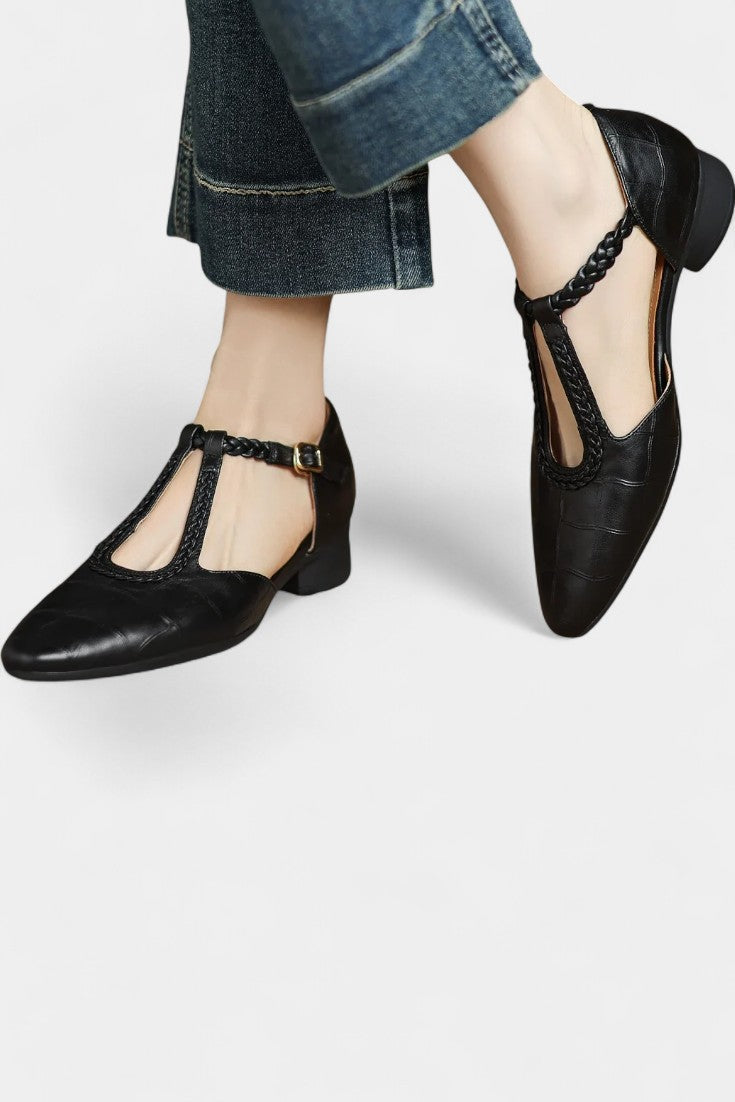 Kepa Elegant T-Strap Mary Jane Flats