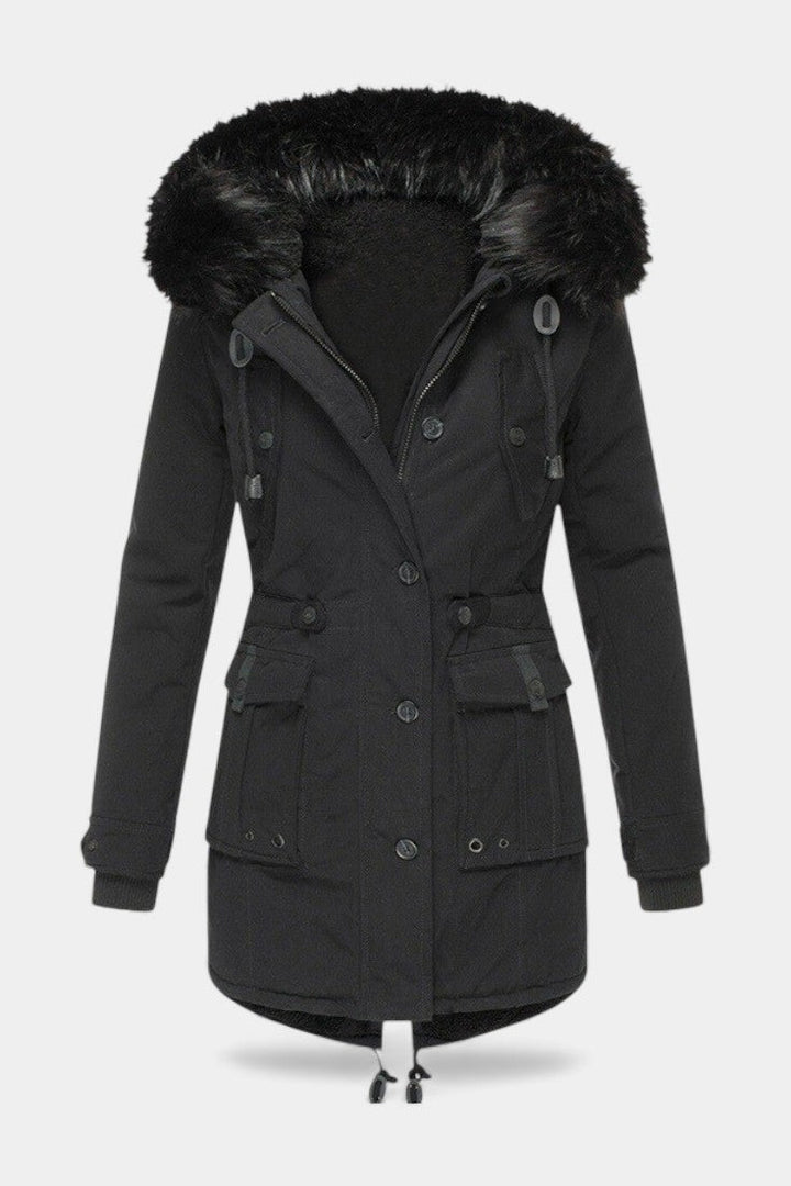 Gwladys Insulated Hooded Parka for Cold Weather