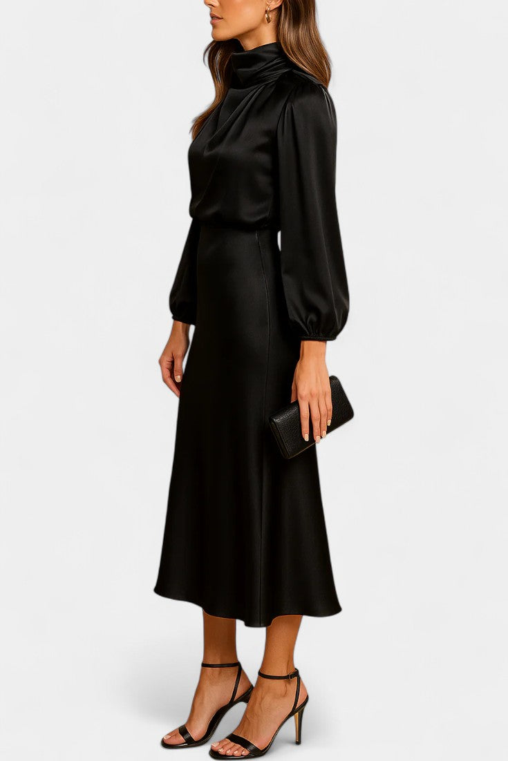 Cebu Chic High-Waisted Midi Dress