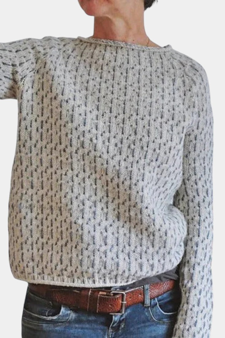 Aygul Boat Neck Casual Sweater