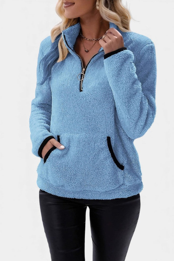 Marusya Fleece Sweater with Half-Zip