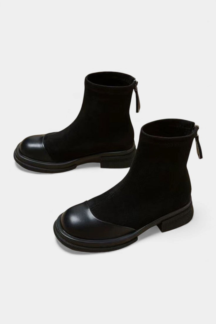 Britta Buckle Detail Ankle Boots with Chunky Sole