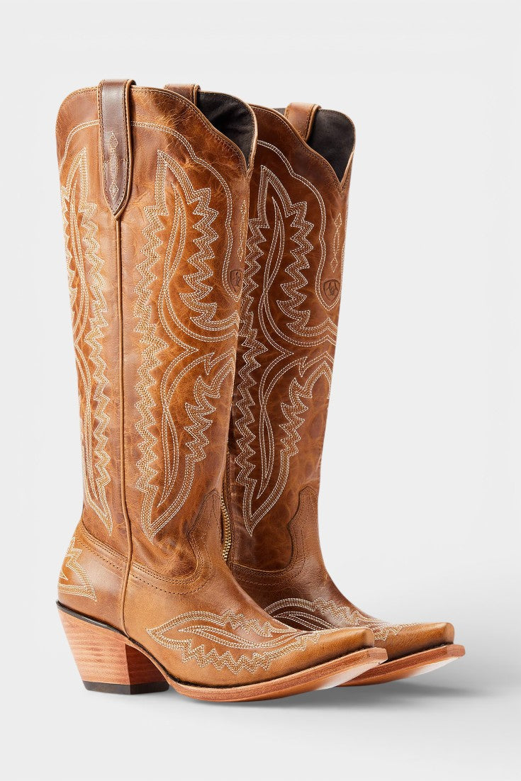 Zélie Retro Western Embroidered Pointed Toe Booties