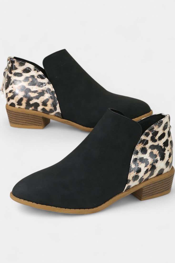 Janicee Stylish Leopard Print Orthopedic Boots