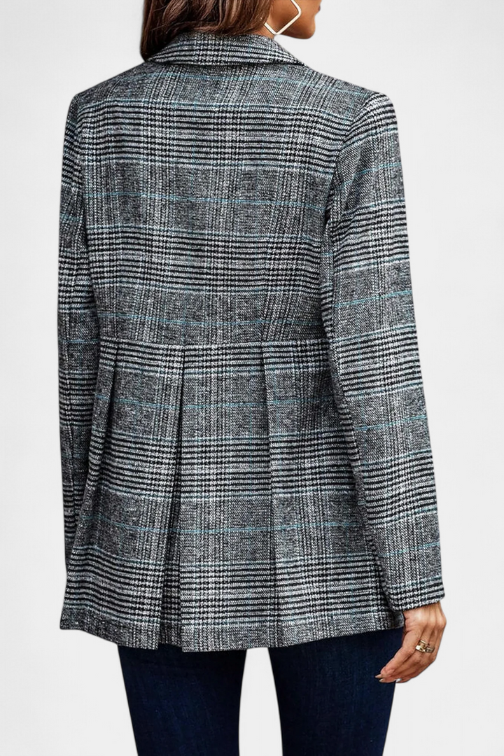 Pleated Peplum Jacket in Calico Print