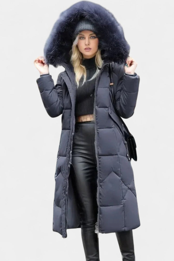 Maisha Women's Winter Coat with Stylish Hood and Flattering Fit