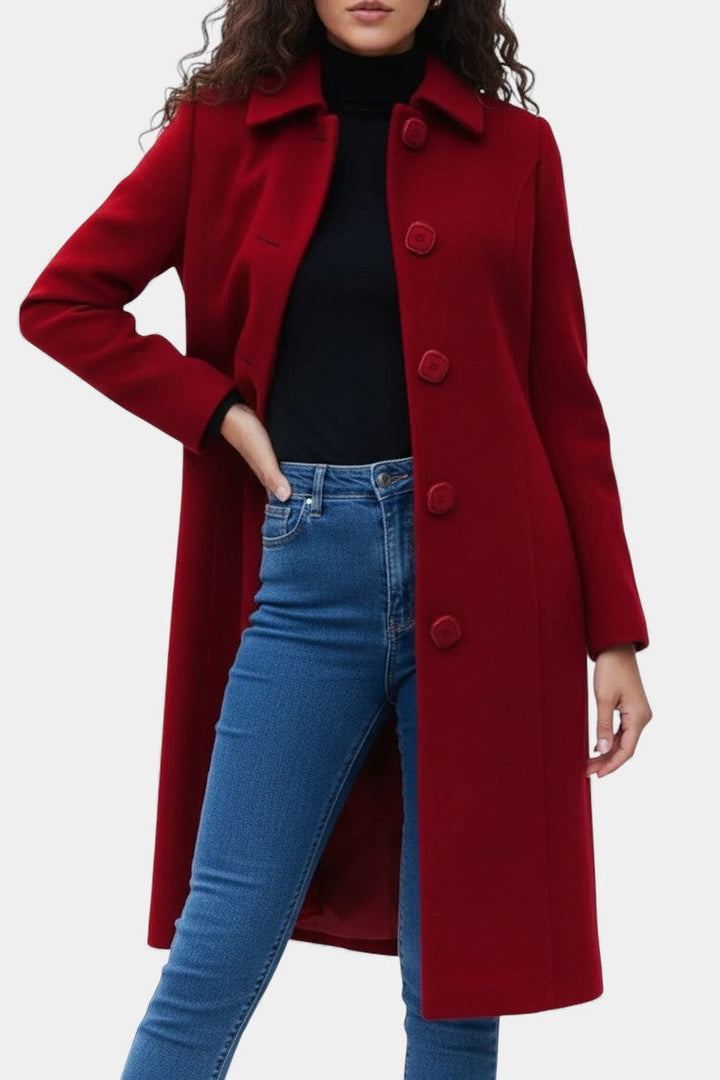 Varvara Tailored Fitted and Flared Winter Coat