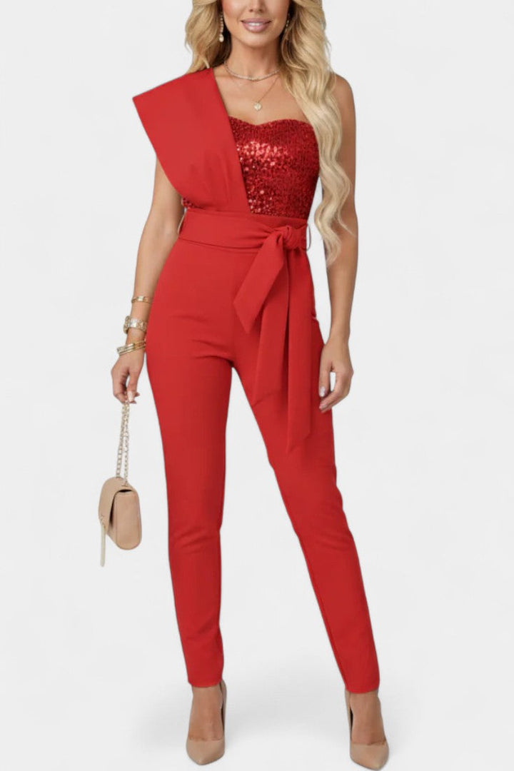 Layla Asymmetrical Sequin Bodysuit