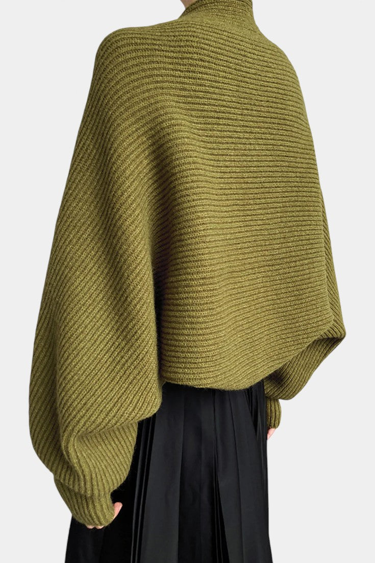 Angélique High-Neck Cozy Thermo Knit Viscose Sweater