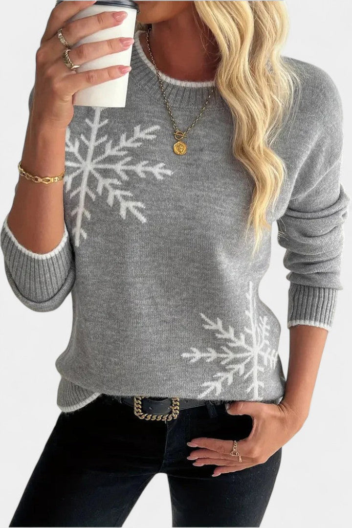 Brianna Snowflake Pattern Winter Sweater